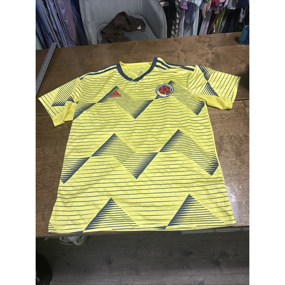 Adidas Columbia Federacion Columbiana De Futbol Soccer 2019 Home Jersey Men Sz X